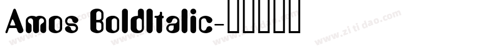 Amos BoldItalic字体转换